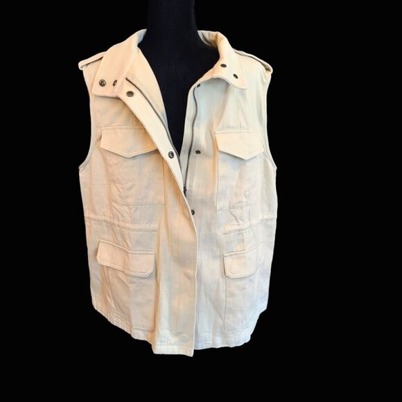 Utility Vest Unisex Technical Sport Jacket Cotton Canvas‎ sz XXL New With Tags - Picture 6 of 13